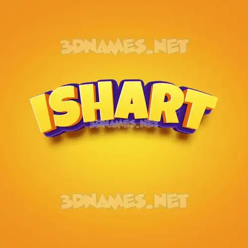 ishart in Orange Toon style - 3D name wallpaper ishart in Orange Toon style - 3D name wallpaper