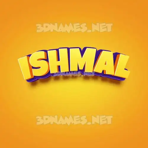 ishmal in Orange Toon style - 3D name wallpaper ishmal in Orange Toon style - 3D name wallpaper