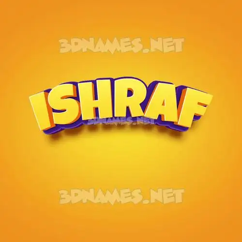 ishraf in Orange Toon style - 3D name wallpaper ishraf in Orange Toon style - 3D name wallpaper