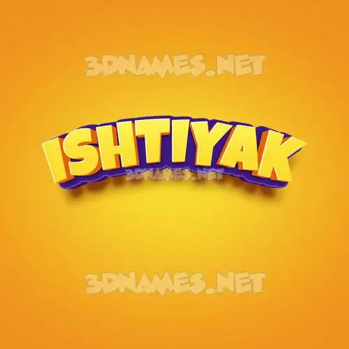 ishtiyak in Orange Toon style - 3D name wallpaper ishtiyak in Orange Toon style - 3D name wallpaper