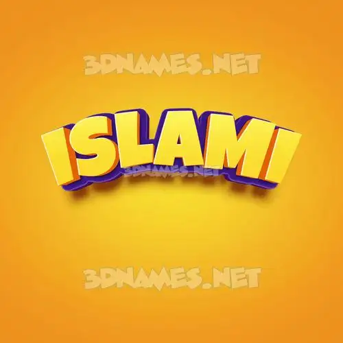 islami in Orange Toon style - 3D name wallpaper islami in Orange Toon style - 3D name wallpaper