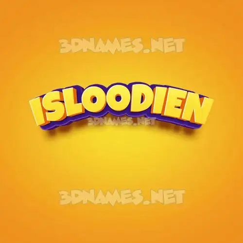 isloodien in Orange Toon style - 3D name wallpaper isloodien in Orange Toon style - 3D name wallpaper