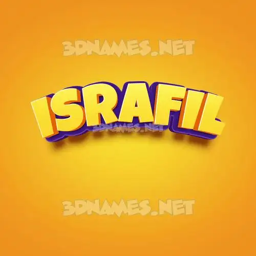israfil in Orange Toon style - 3D name wallpaper