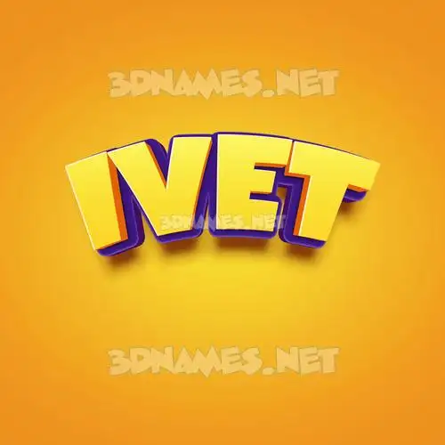ivet in Orange Toon style - 3D name wallpaper