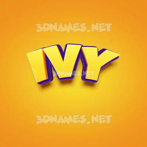 ivy in Orange Toon style - 3D name wallpaper ivy in Orange Toon style - 3D name wallpaper