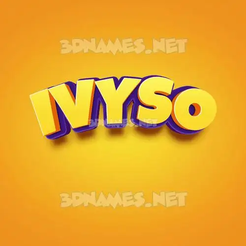 ivyso in Orange Toon style - 3D name wallpaper ivyso in Orange Toon style - 3D name wallpaper