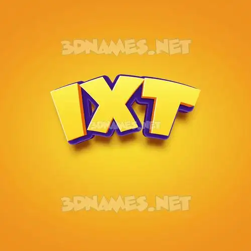 ixt in Orange Toon style - 3D name wallpaper ixt in Orange Toon style - 3D name wallpaper