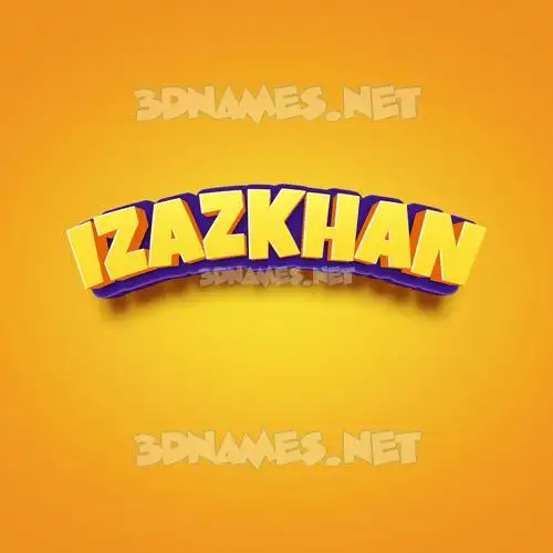izazkhan in Orange Toon style - 3D name wallpaper izazkhan in Orange Toon style - 3D name wallpaper