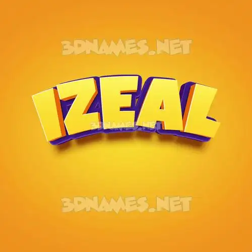 izeal in Orange Toon style - 3D name wallpaper izeal in Orange Toon style - 3D name wallpaper