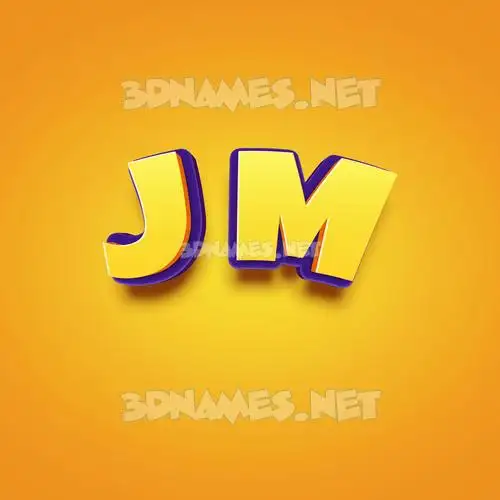 j m in Orange Toon style - 3D name wallpaper j m in Orange Toon style - 3D name wallpaper