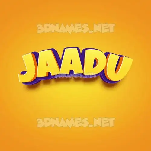 jaadu in Orange Toon style - 3D name wallpaper jaadu in Orange Toon style - 3D name wallpaper