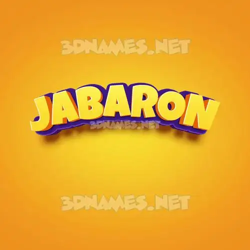 jabaron in Orange Toon style - 3D name wallpaper jabaron in Orange Toon style - 3D name wallpaper