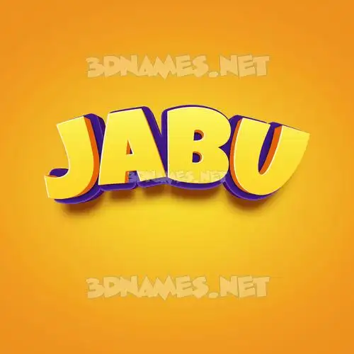 jabu in Orange Toon style - 3D name wallpaper jabu in Orange Toon style - 3D name wallpaper