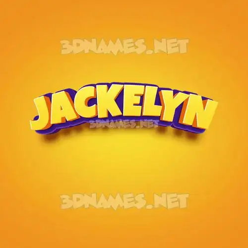 jackelyn in Orange Toon style - 3D name wallpaper