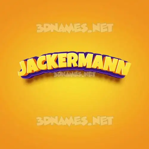 jackermann in Orange Toon style - 3D name wallpaper jackermann in Orange Toon style - 3D name wallpaper