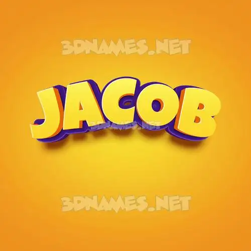 jacob in Orange Toon style - 3D name wallpaper