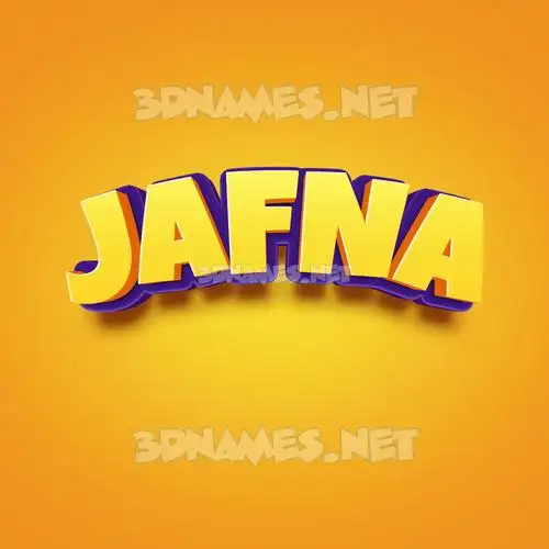 jafna in Orange Toon style - 3D name wallpaper jafna in Orange Toon style - 3D name wallpaper