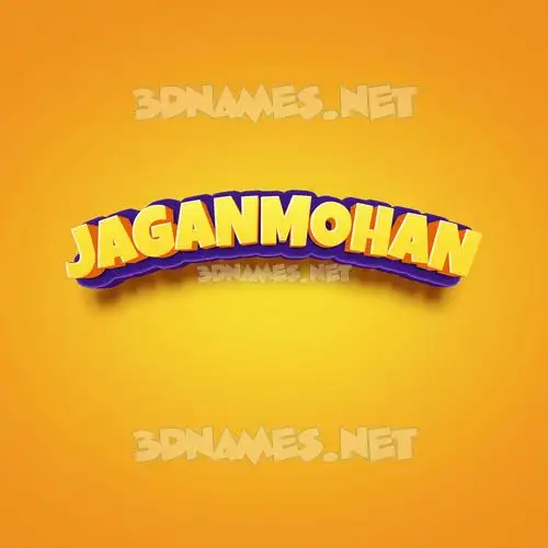 jaganmohan in Orange Toon style - 3D name wallpaper