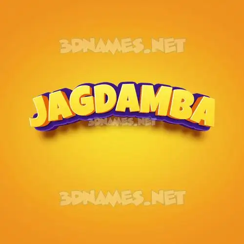 jagdamba in Orange Toon style - 3D name wallpaper