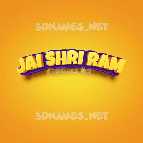 jai shri ram in Orange Toon style - 3D name wallpaper jai shri ram in Orange Toon style - 3D name wallpaper