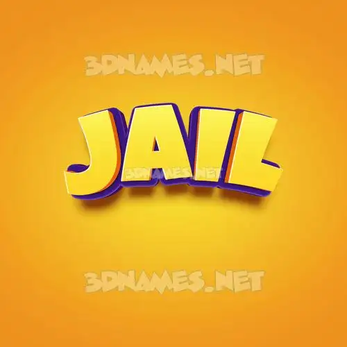 jail in Orange Toon style - 3D name wallpaper