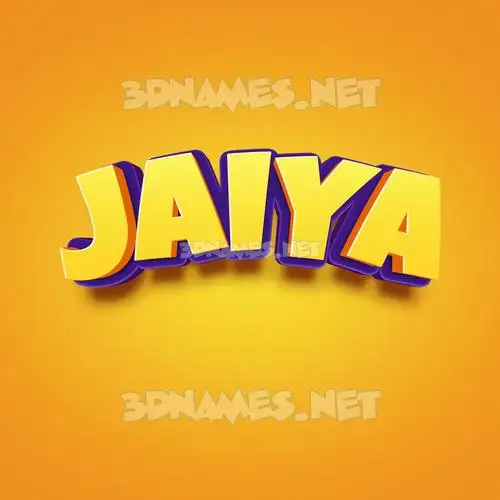 jaiya in Orange Toon style - 3D name wallpaper