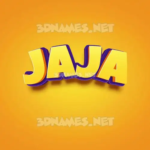 jaja in Orange Toon style - 3D name wallpaper jaja in Orange Toon style - 3D name wallpaper