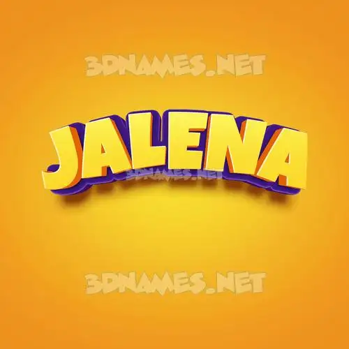 jalena in Orange Toon style - 3D name wallpaper