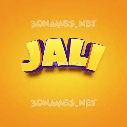 jali in Orange Toon style - 3D name wallpaper jali in Orange Toon style - 3D name wallpaper