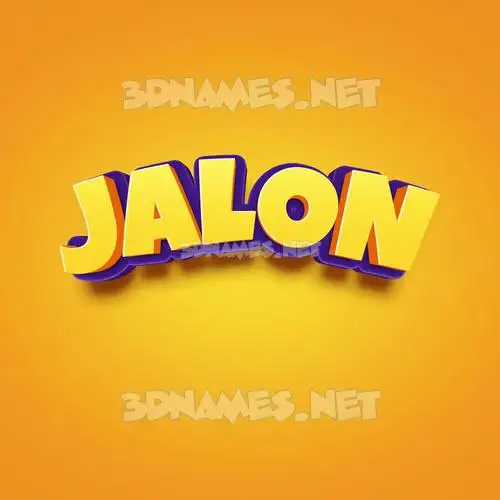 jalon in Orange Toon style - 3D name wallpaper