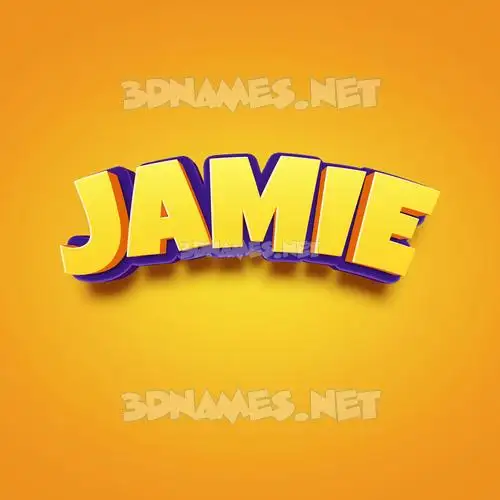 jamie in Orange Toon style - 3D name wallpaper