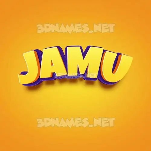 jamu in Orange Toon style - 3D name wallpaper jamu in Orange Toon style - 3D name wallpaper
