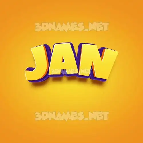 jan in Orange Toon style - 3D name wallpaper jan in Orange Toon style - 3D name wallpaper