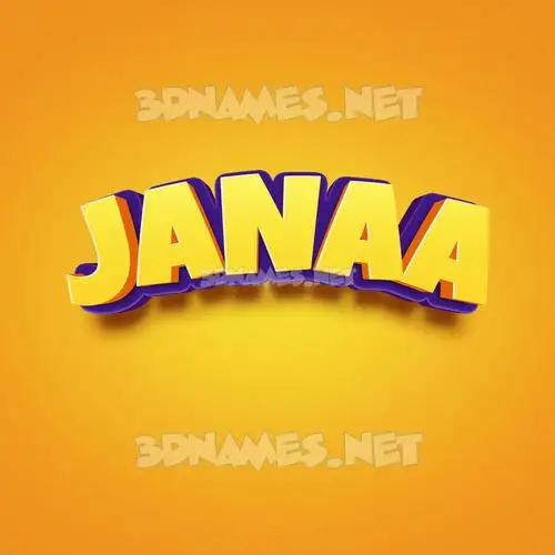 janaa in Orange Toon style - 3D name wallpaper janaa in Orange Toon style - 3D name wallpaper