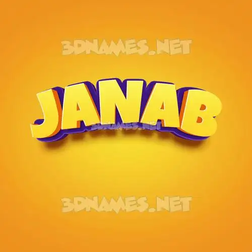 janab in Orange Toon style - 3D name wallpaper janab in Orange Toon style - 3D name wallpaper