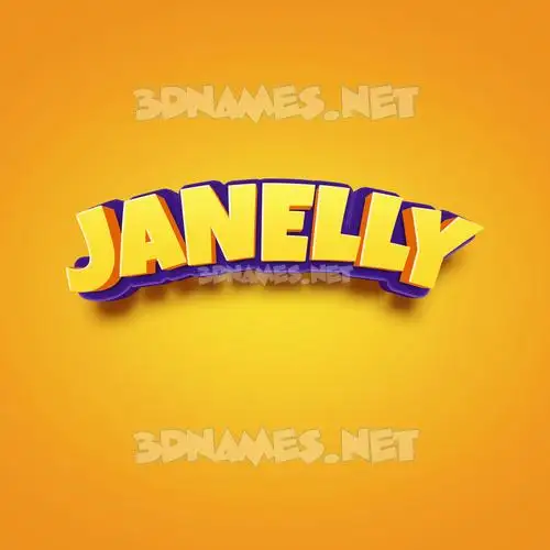 janelly in Orange Toon style - 3D name wallpaper janelly in Orange Toon style - 3D name wallpaper