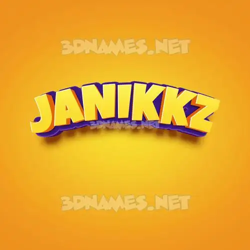 janikkz in Orange Toon style - 3D name wallpaper