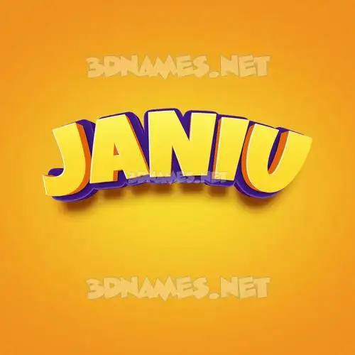 janiu in Orange Toon style - 3D name wallpaper janiu in Orange Toon style - 3D name wallpaper