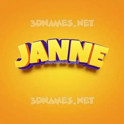 janne in Orange Toon style - 3D name wallpaper janne in Orange Toon style - 3D name wallpaper