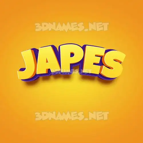 japes in Orange Toon style - 3D name wallpaper japes in Orange Toon style - 3D name wallpaper