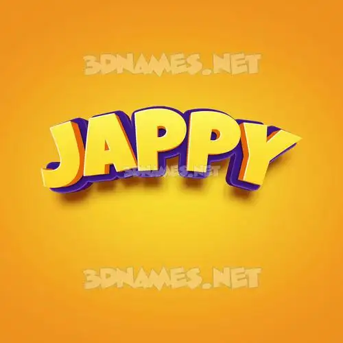 jappy in Orange Toon style - 3D name wallpaper jappy in Orange Toon style - 3D name wallpaper
