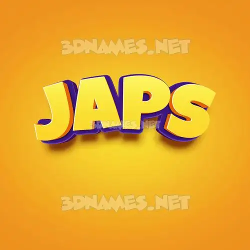 japs in Orange Toon style - 3D name wallpaper japs in Orange Toon style - 3D name wallpaper