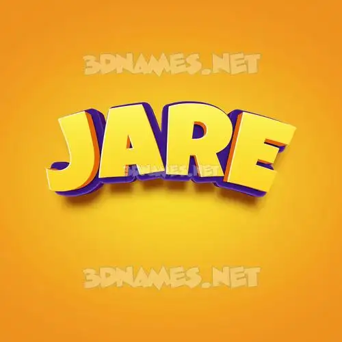 jare in Orange Toon style - 3D name wallpaper