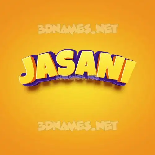 jasani in Orange Toon style - 3D name wallpaper