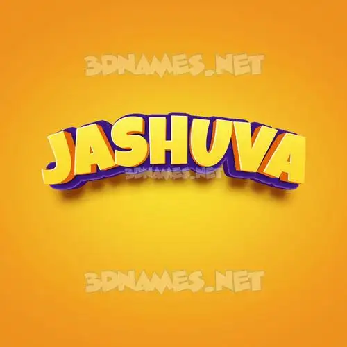 jashuva in Orange Toon style - 3D name wallpaper