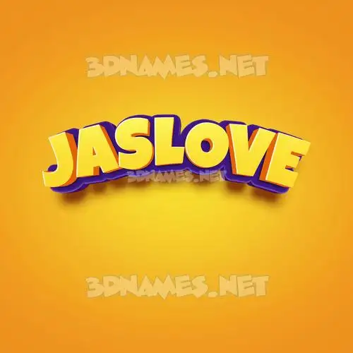 jaslove in Orange Toon style - 3D name wallpaper jaslove in Orange Toon style - 3D name wallpaper
