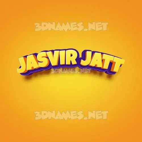 jasvir jatt in Orange Toon style - 3D name wallpaper jasvir jatt in Orange Toon style - 3D name wallpaper