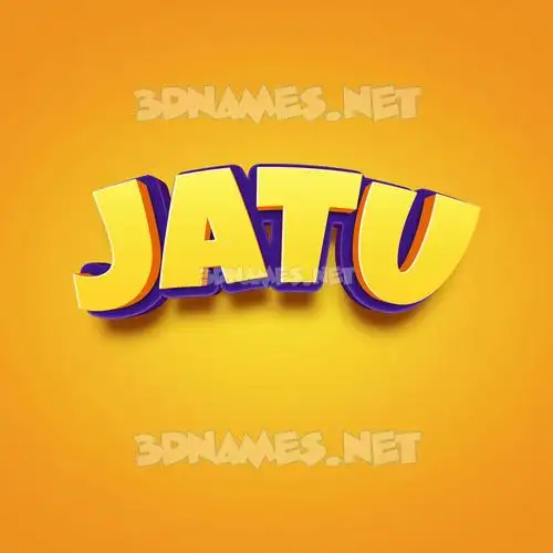 jatu in Orange Toon style - 3D name wallpaper jatu in Orange Toon style - 3D name wallpaper
