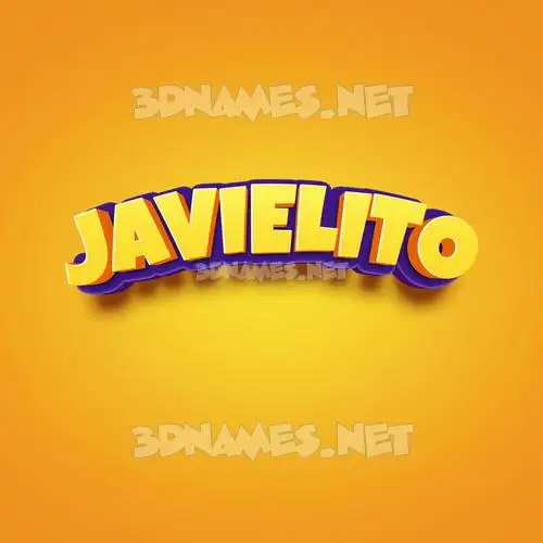 javielito in Orange Toon style - 3D name wallpaper