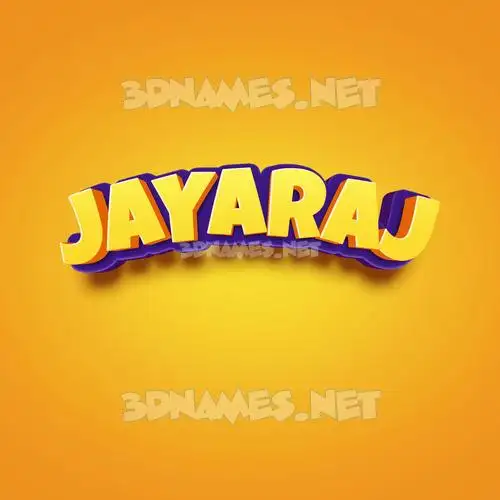 jayaraj in Orange Toon style - 3D name wallpaper
